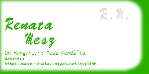 renata mesz business card